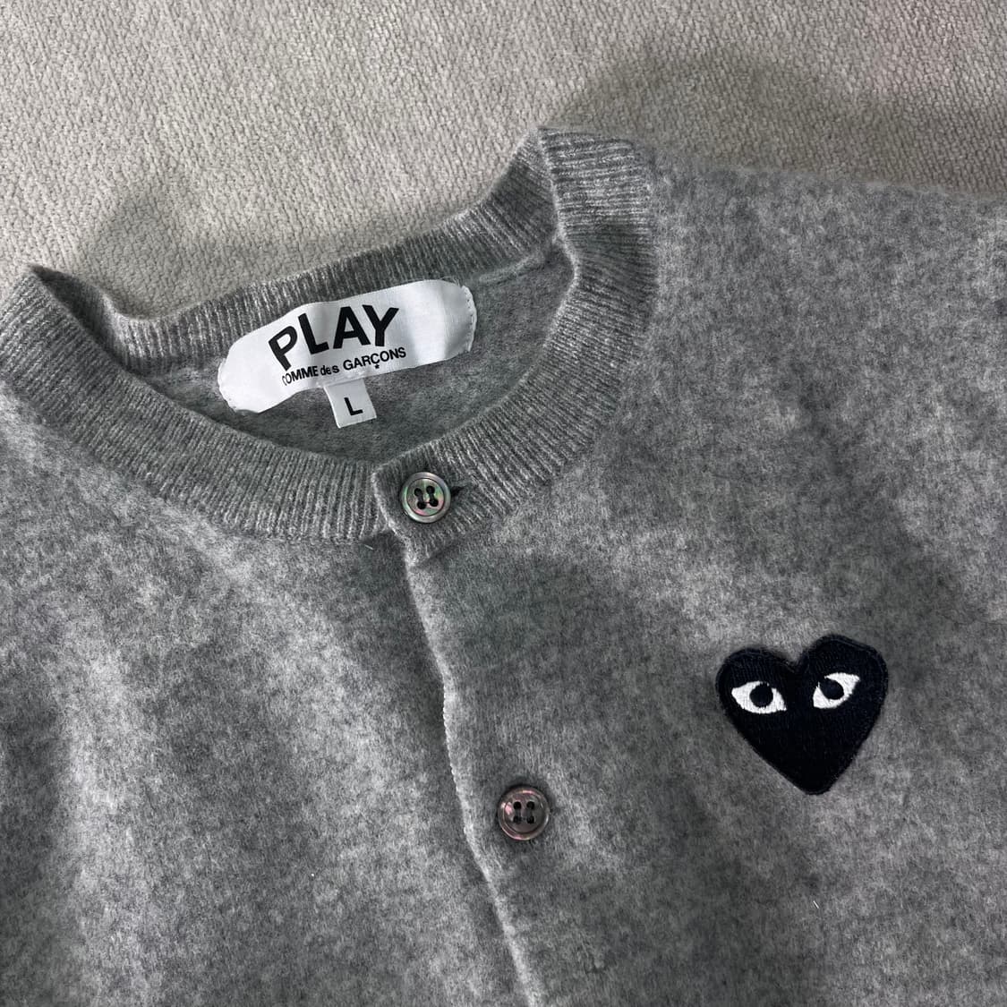 W 90 꼼데가르송 하트와펜 울 가디건 상품이미지2