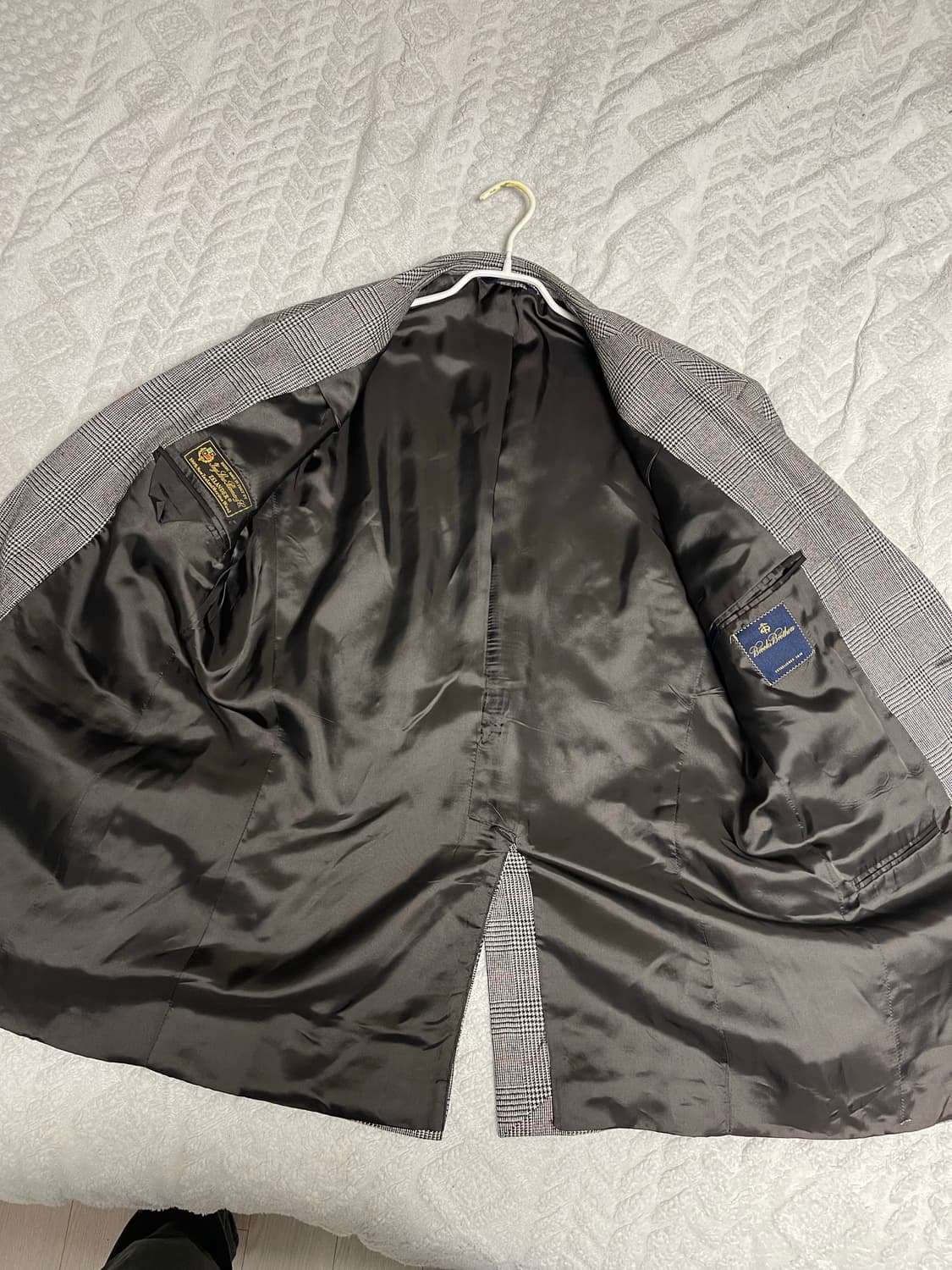 브룩스브라더스 로로피아나 질랜더 원단 글렌체크 블레이저 자켓 40R(1 상품이미지7