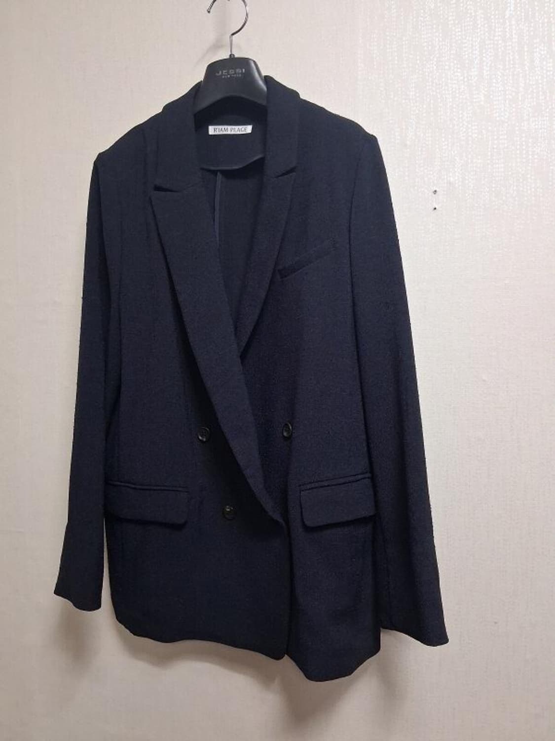 일본수입 RIAM PLAGE 여성 춘추 네이비더블쟈켓 보이핏 여유핏 여성 상품이미지1