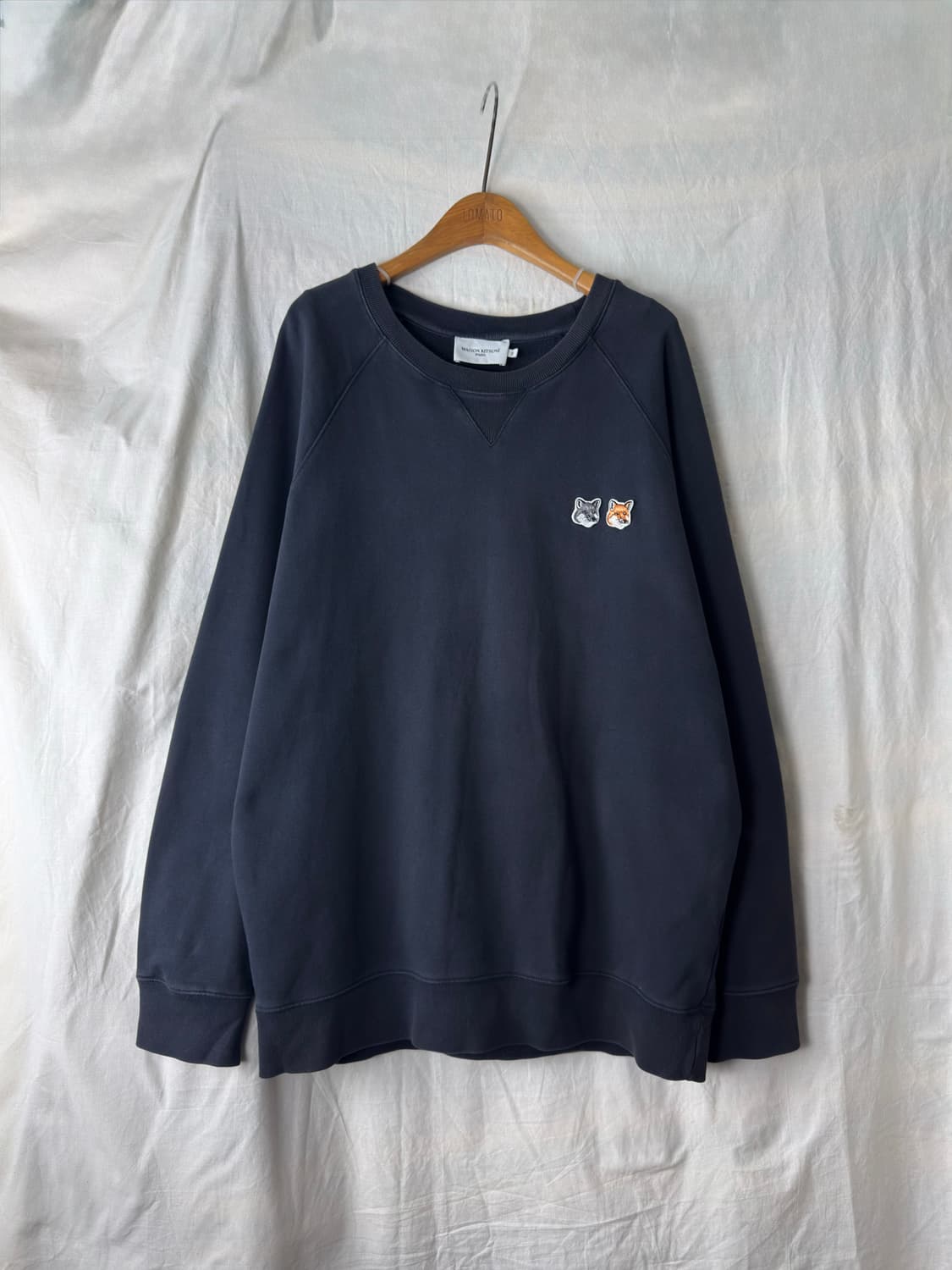 XXL 메종키츠네 더블 폭스 헤드 로고 맨투맨 상품이미지1