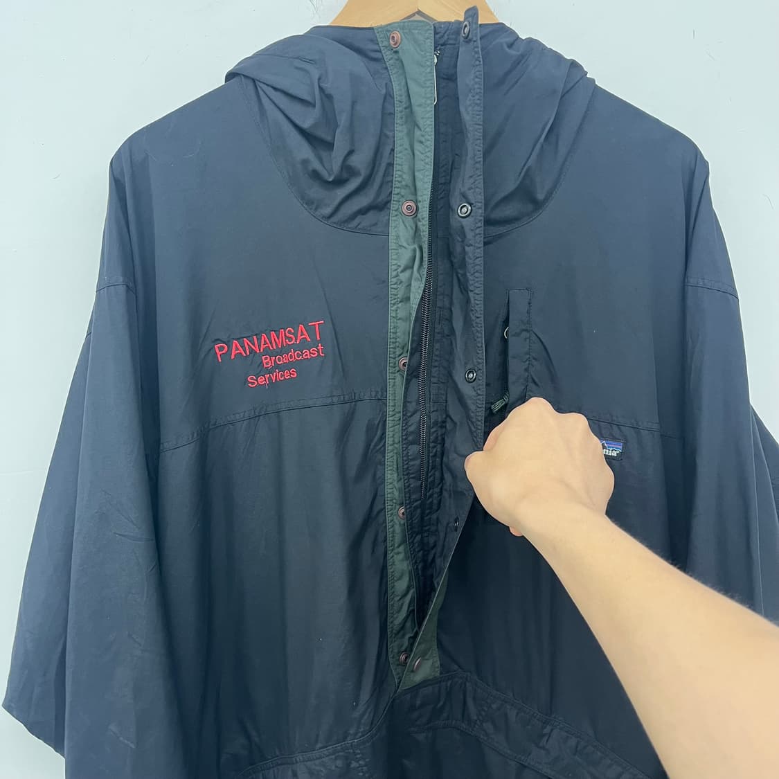 파타고니아 빈티지 판초 바람막이 블랙 남성2XL 상품이미지4