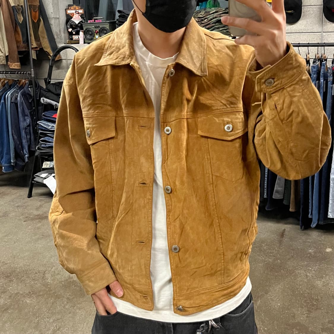 90s 빈티지 가죽 트러커 자켓 (105-110) 상품이미지5