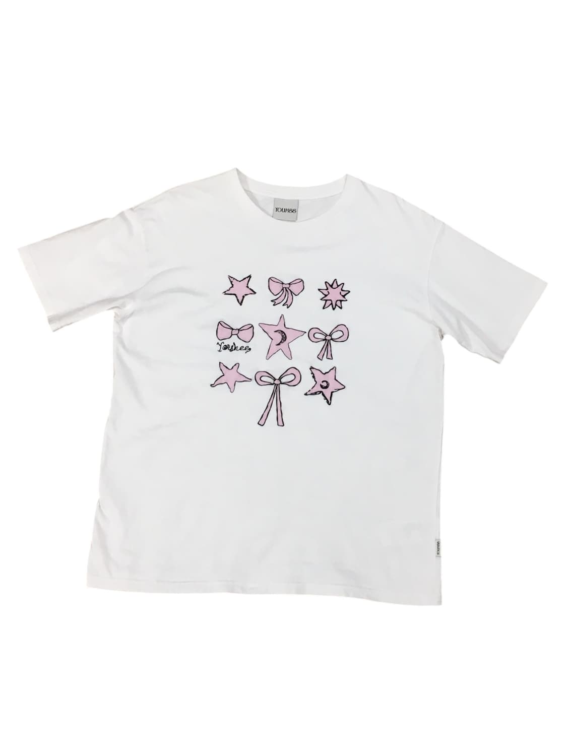 유히 스타그래픽 반팔 티셔츠 화이트 상품이미지1