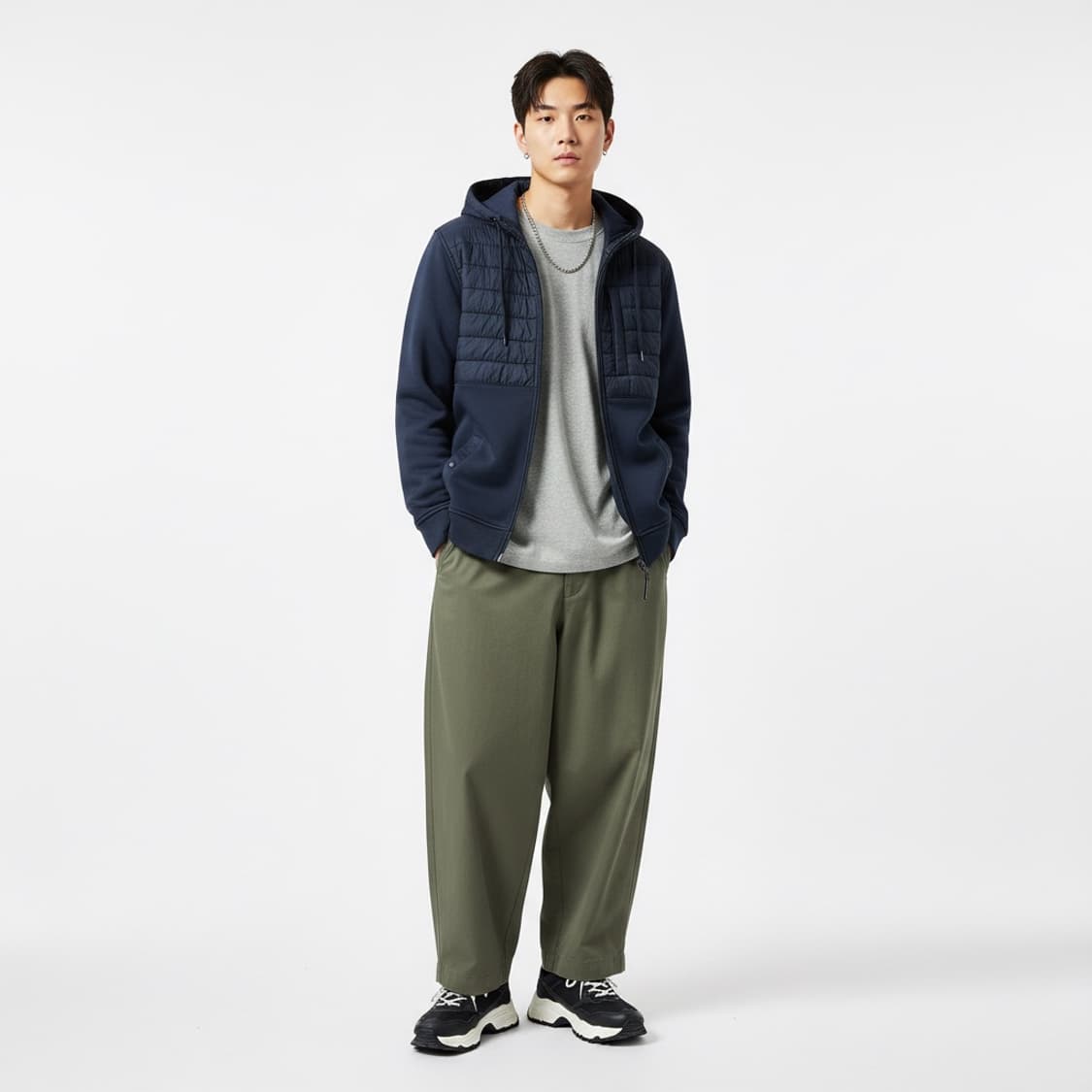 Tommy Hilfiger 타미힐피거 네이비 퀼팅 집업 L (클래식 상품이미지1