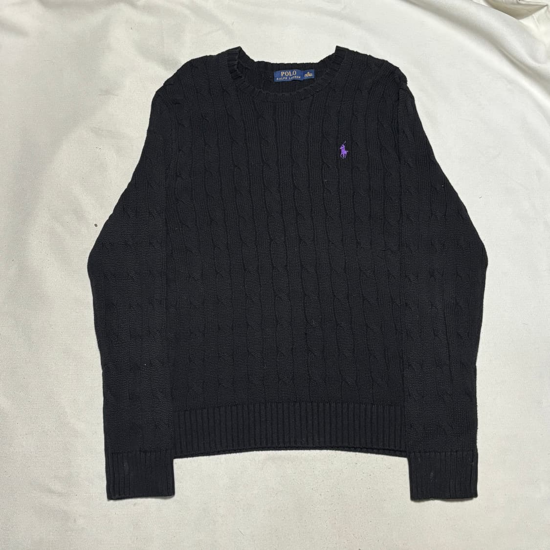 M 폴로랄프로렌 블랙 케이블 니트 상품이미지2