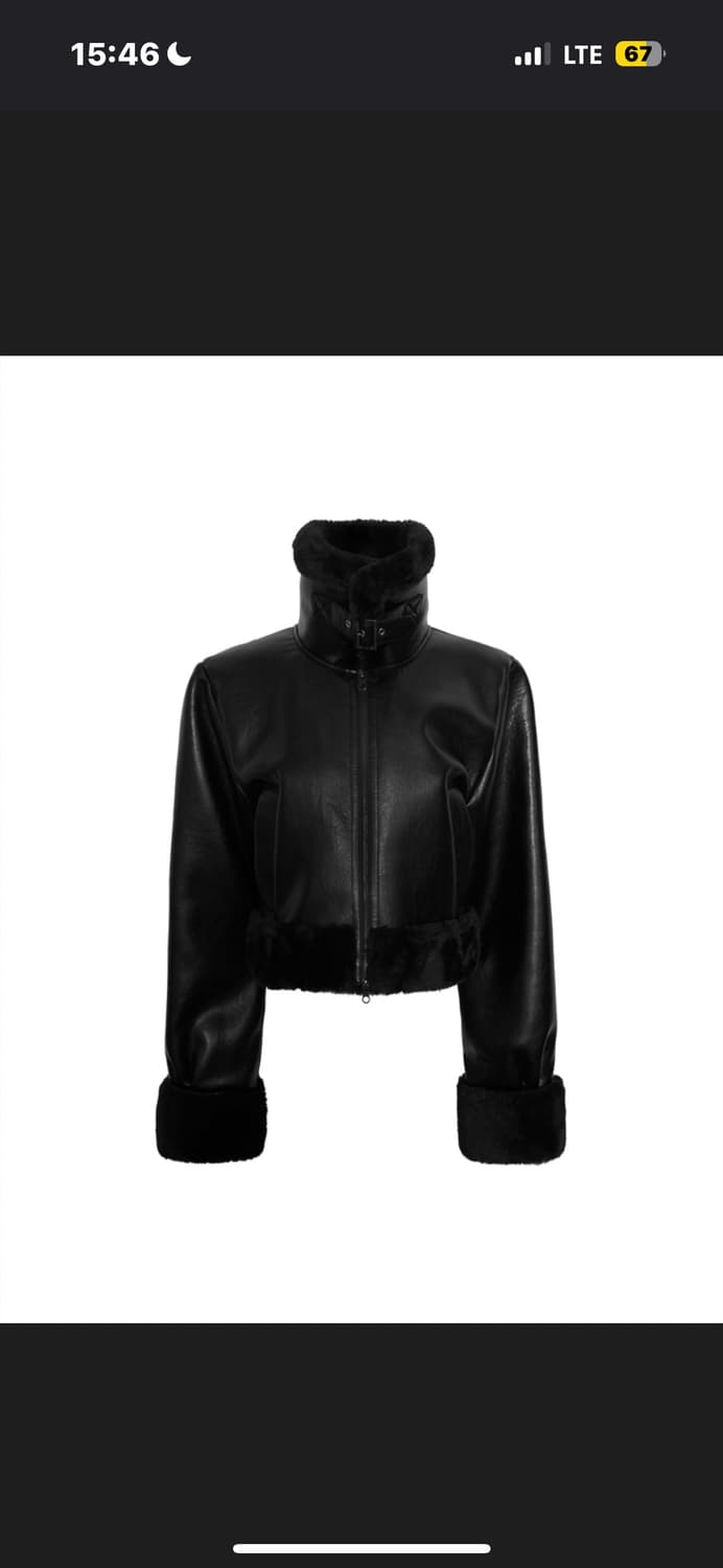 High neck short mustang in black 상품이미지4