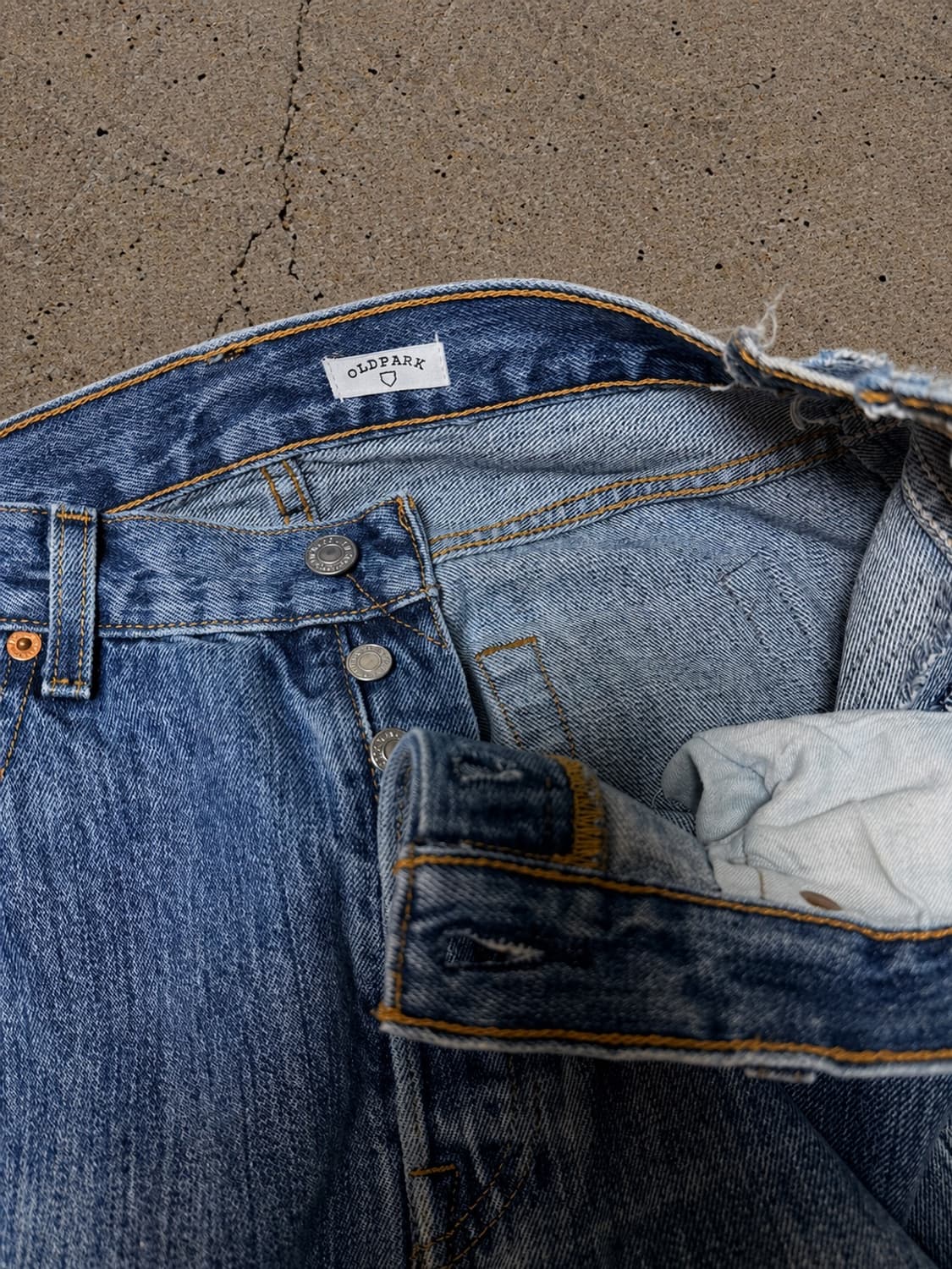 OLDPARK BAGGY JEANS, BLUE L 상품이미지3