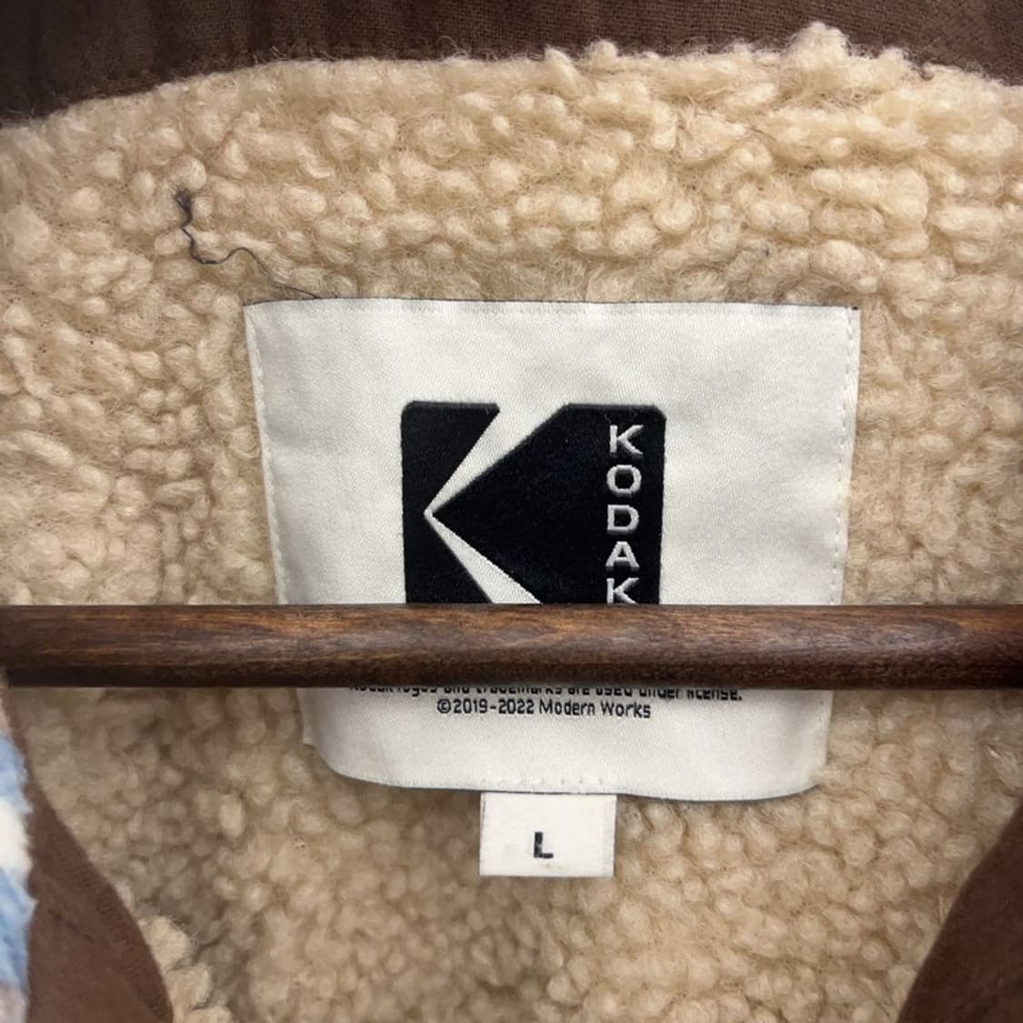 코닥 빈티지 컨트리 체크 울 모직 자켓 L C08560 상품이미지5