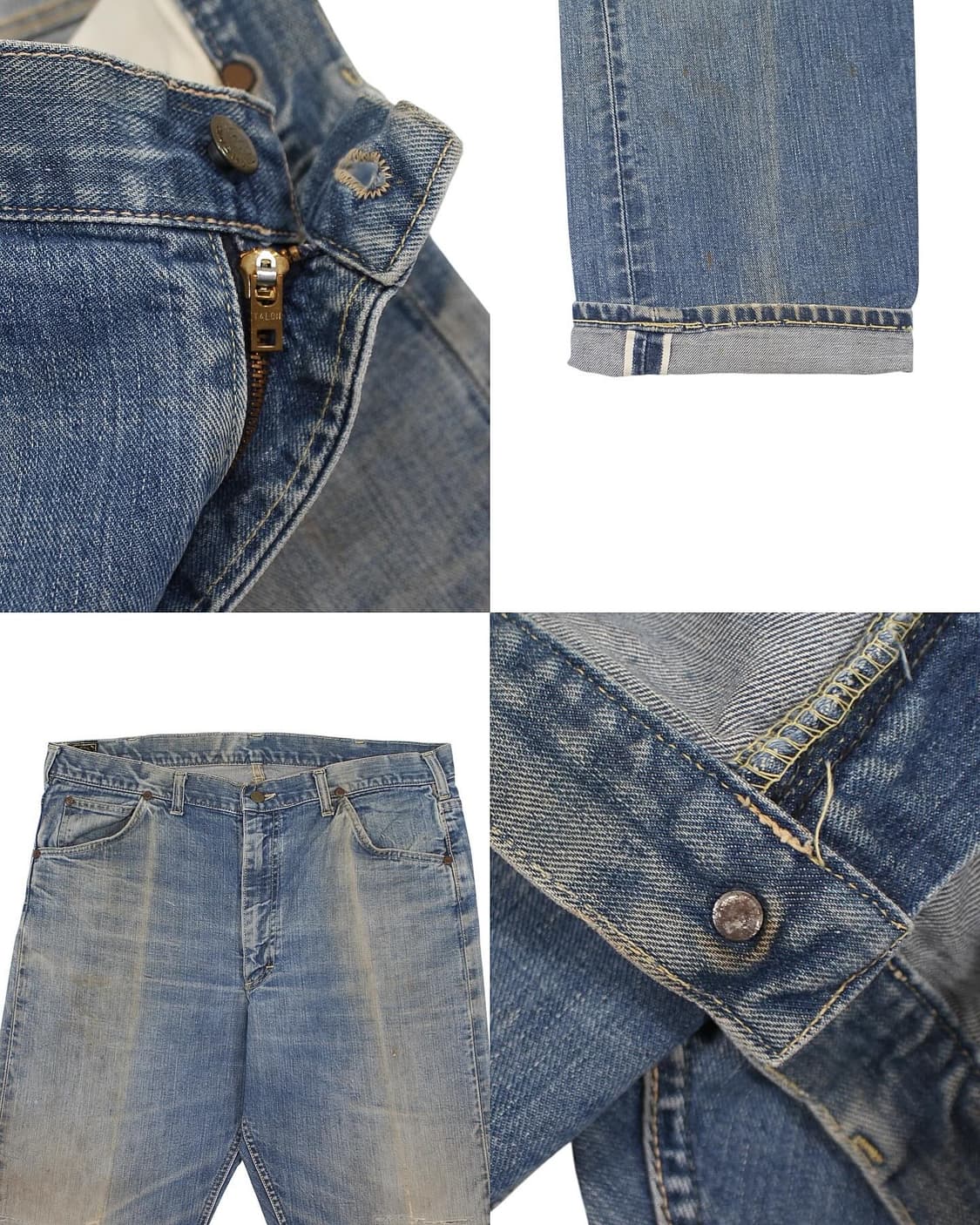 1960s USA Lee 101Z 셀비지 데님 팬츠 리 빈티지 미국제 상품이미지5
