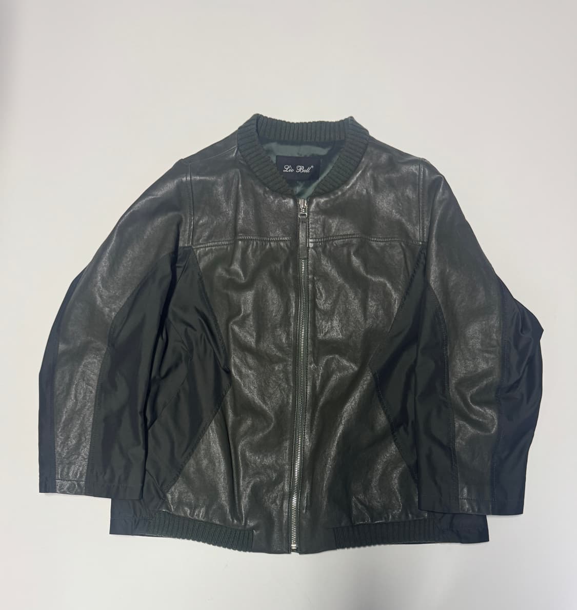 여성 리오벨 이태리 리얼 양가죽 봄버 자켓 S 카키 상품이미지1