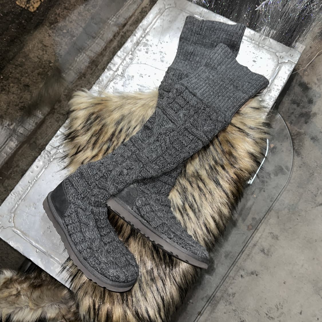 00s 리미티드 에디션 XL 롱 니트 카디 부츠 상품이미지2