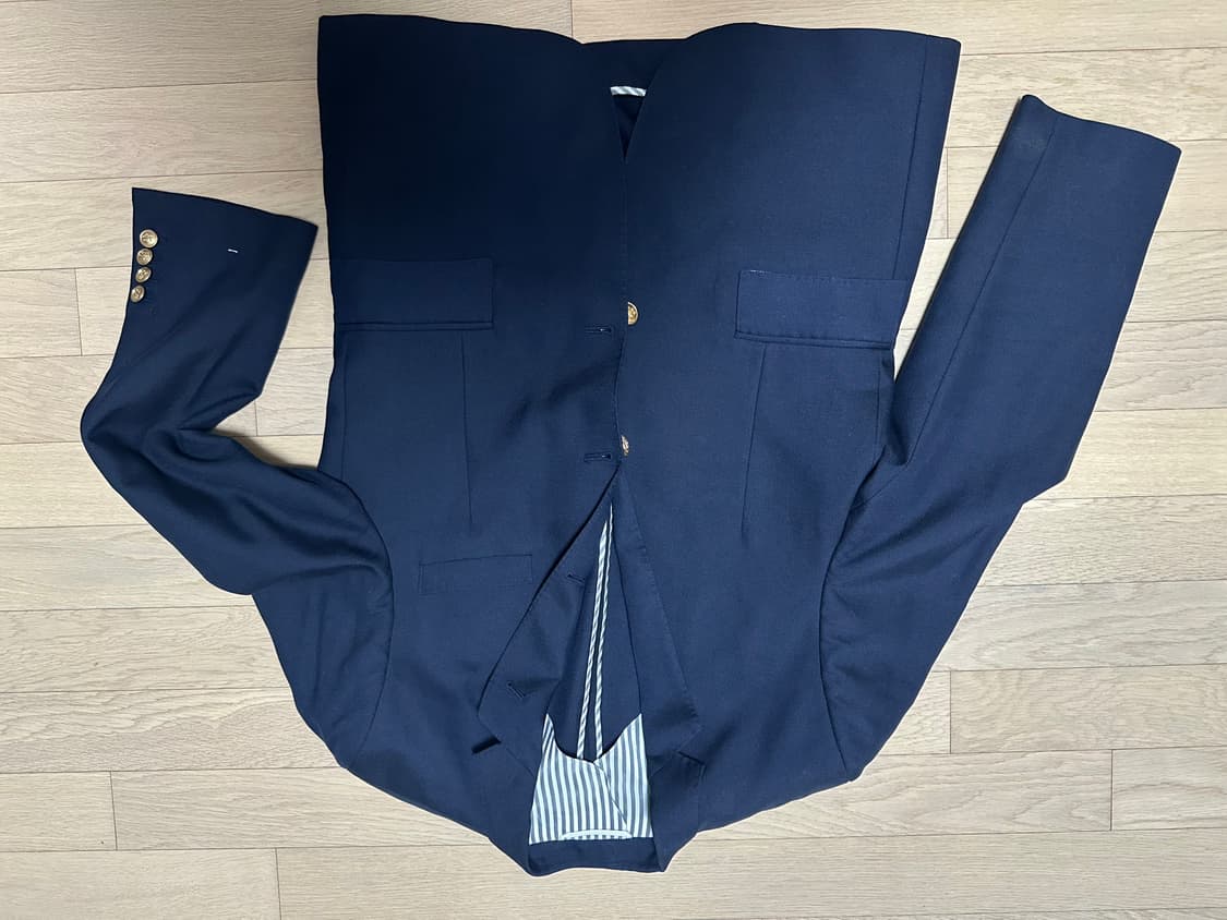 베베옴므 톰브라운맛 네이비 금장자켓 L 상품이미지3