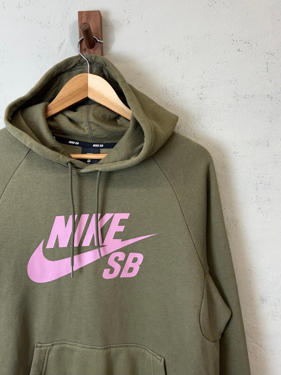 나이키SB 빅로고 카키 후드티 상품이미지3