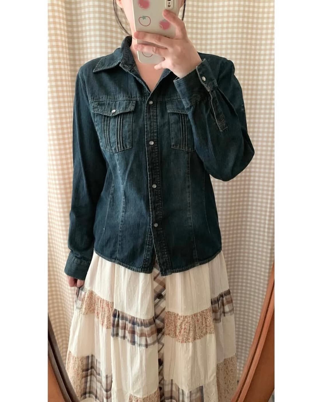 똑딱이 데님 셔츠 상품이미지2