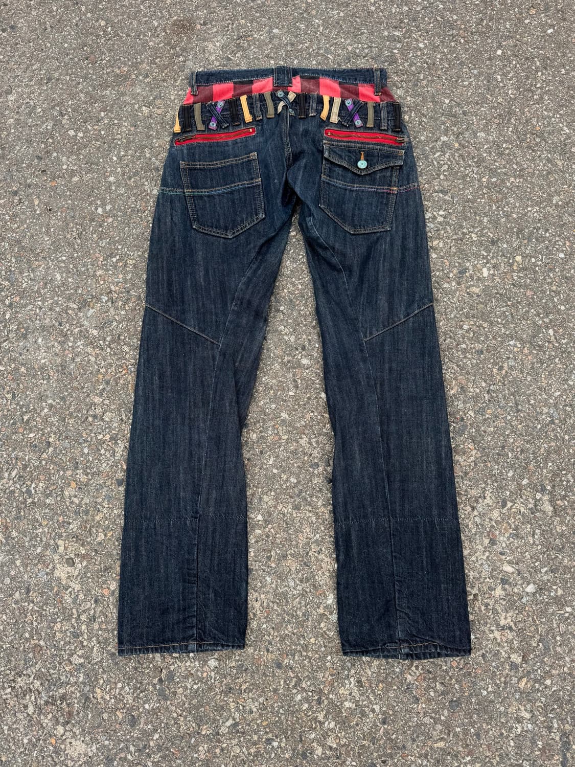 00’s Y2K Double Belt Sagging Denim Pants 상품이미지7