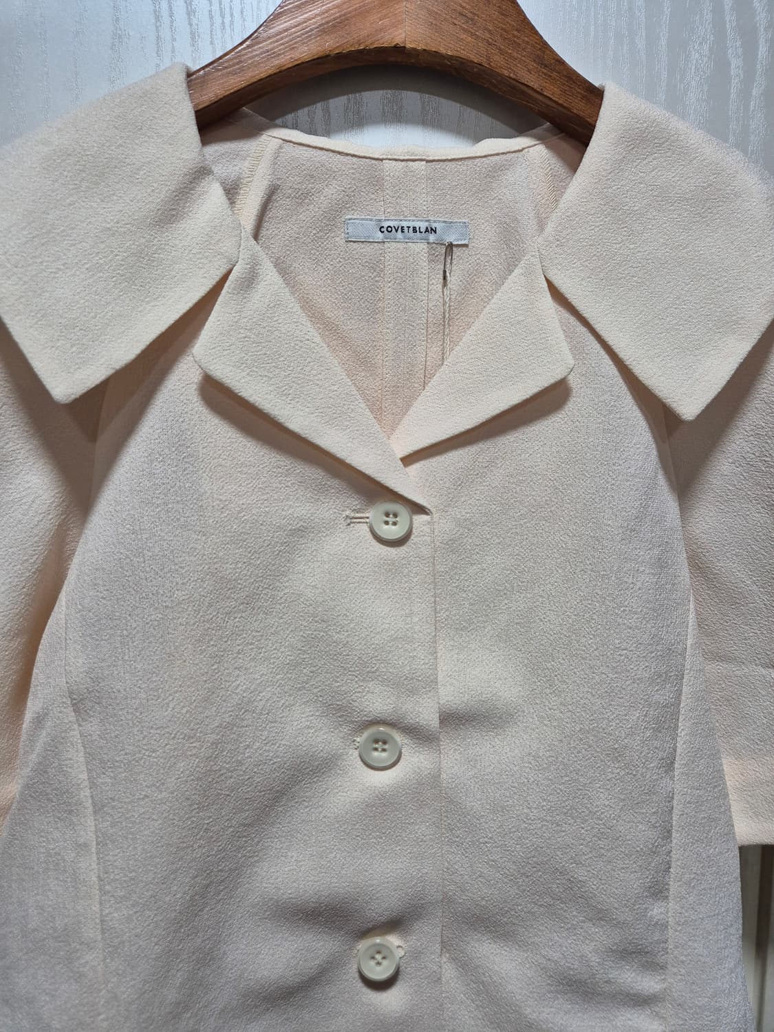 (세일)(새상품)코벳블랑 반팔 블라우스 아이보리 상품이미지4