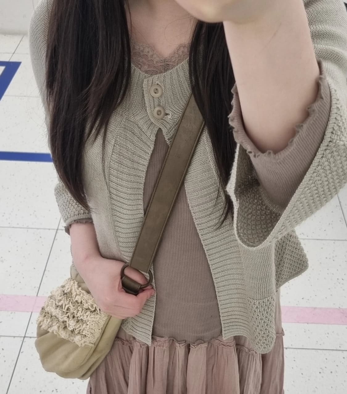 빈티지 케이프핏 바선생 투버튼 가디건 모리걸하구미히피오리엔탈페어리 상품이미지2