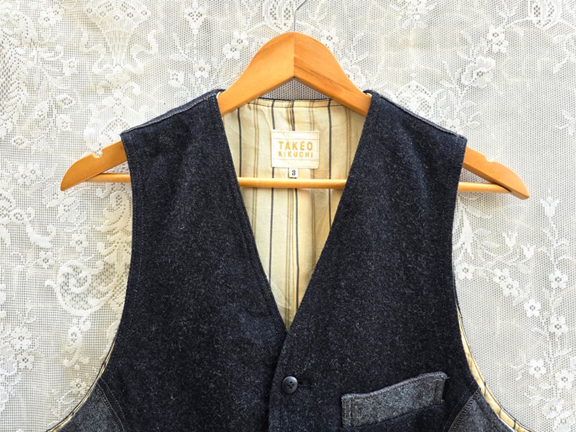 타케오 키쿠치 울 베스트 (made in japan) 상품이미지2
