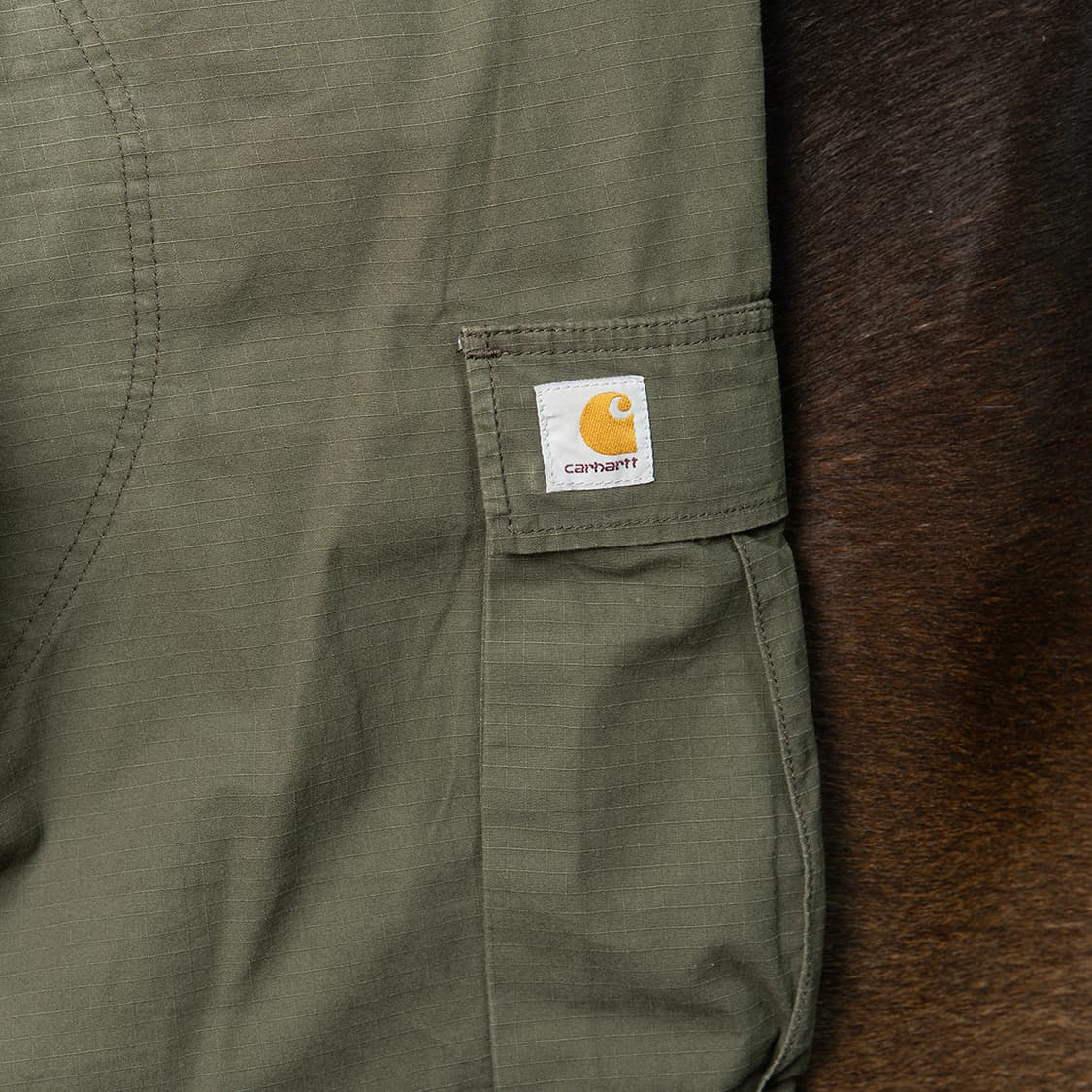 [37] 칼하트 WIP 립스탑 레귤러 카고팬츠 올리브 그린  상품이미지5