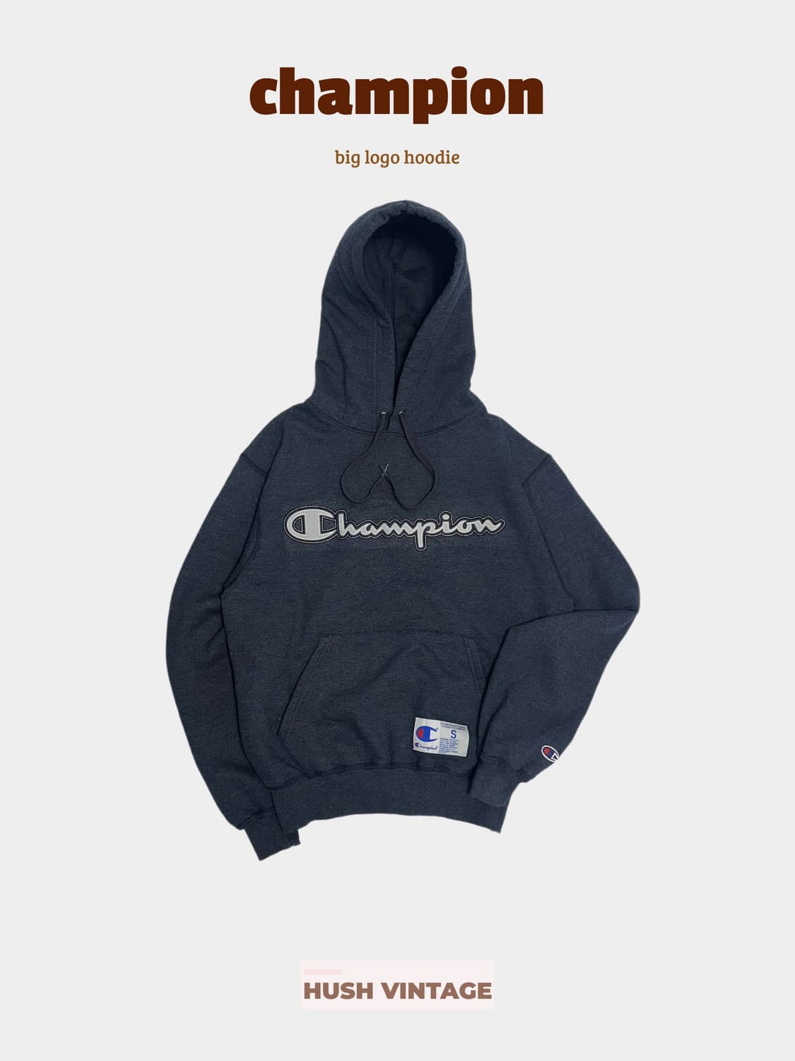 챔피온 빅로고 기모 후드티 상품이미지1