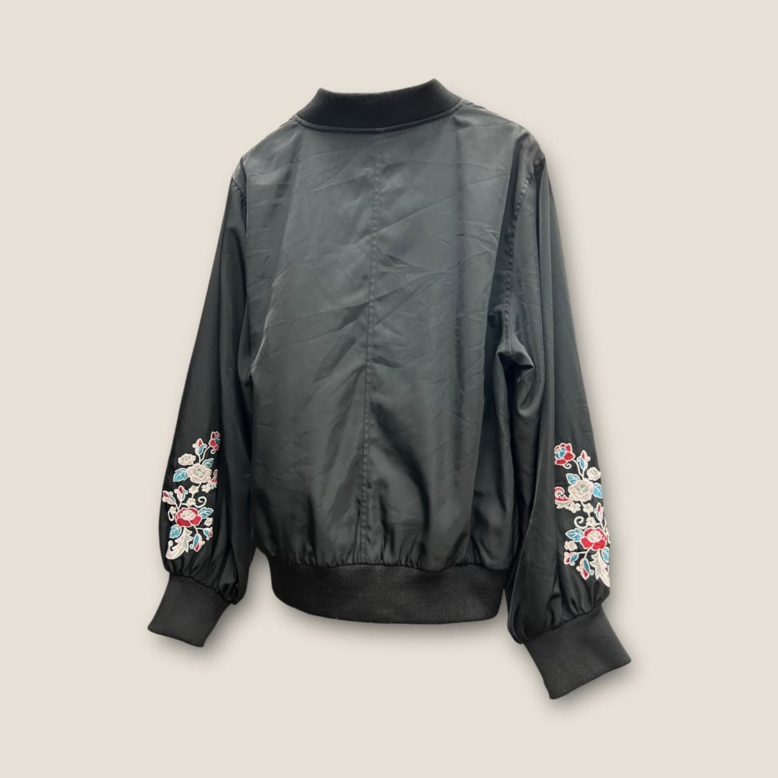 K127 빈티지 JPN 슬리브 자수 포인트 블루종 자켓 size M 상품이미지4