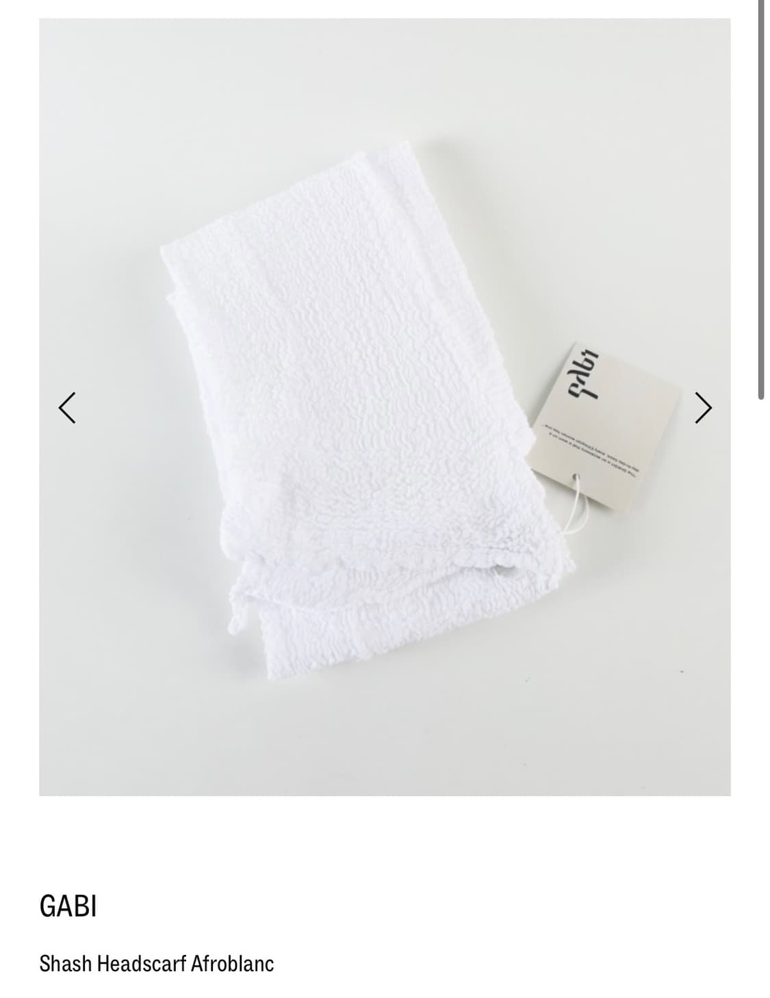 (새상품) Gabi 화이트 스카프 상품이미지1
