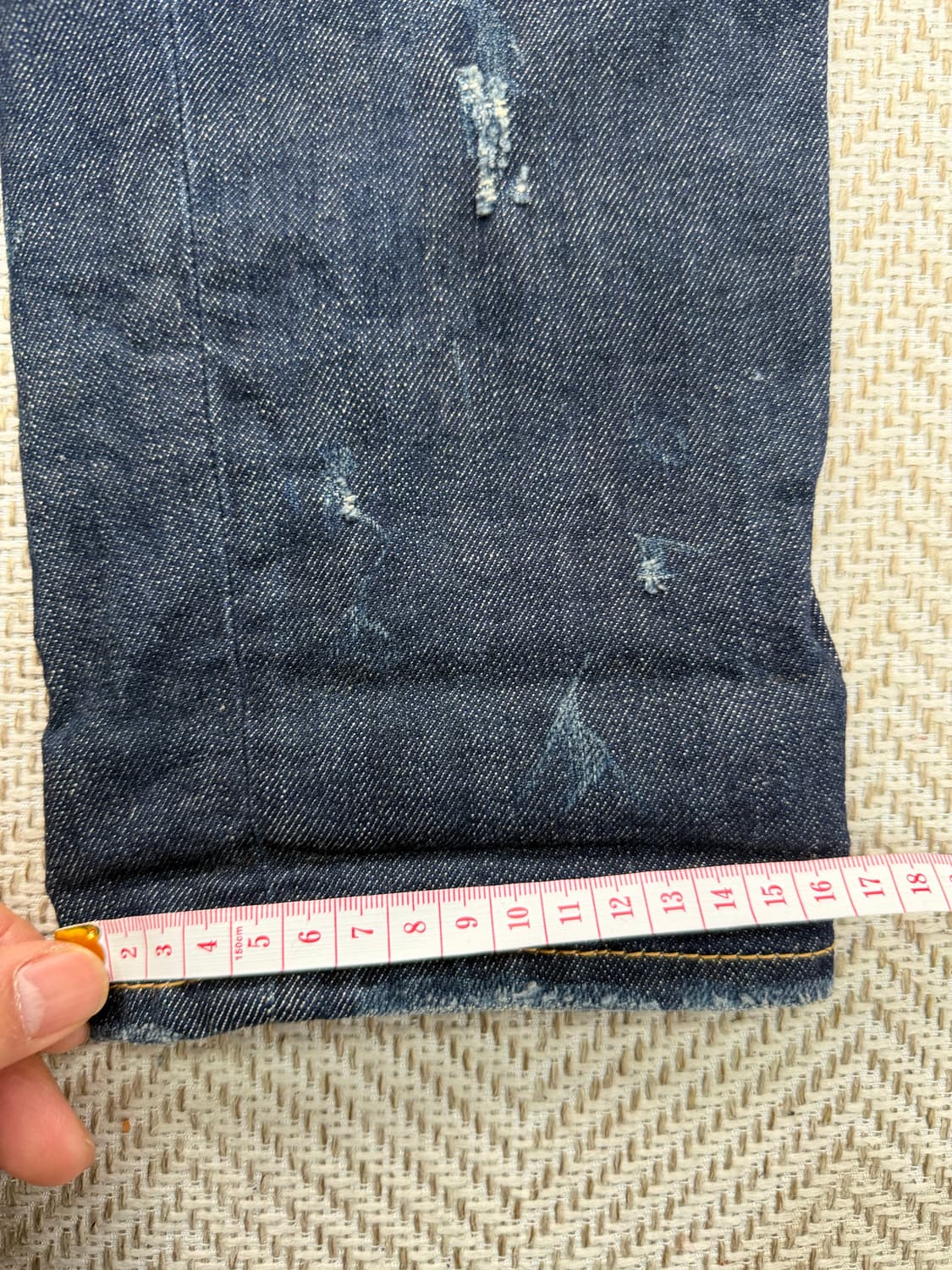 정품) DSQUARED2 가죽 패치 데님 청바지 44(32) 상품이미지10