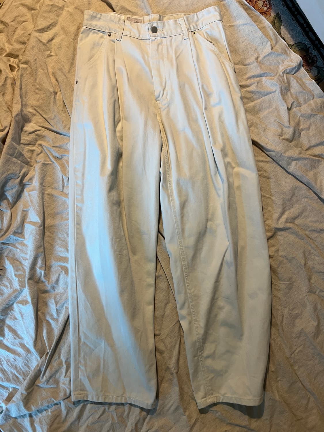 유스랩 스트럭쳐 와이드 데님 라이트그레이 S size 상품이미지1