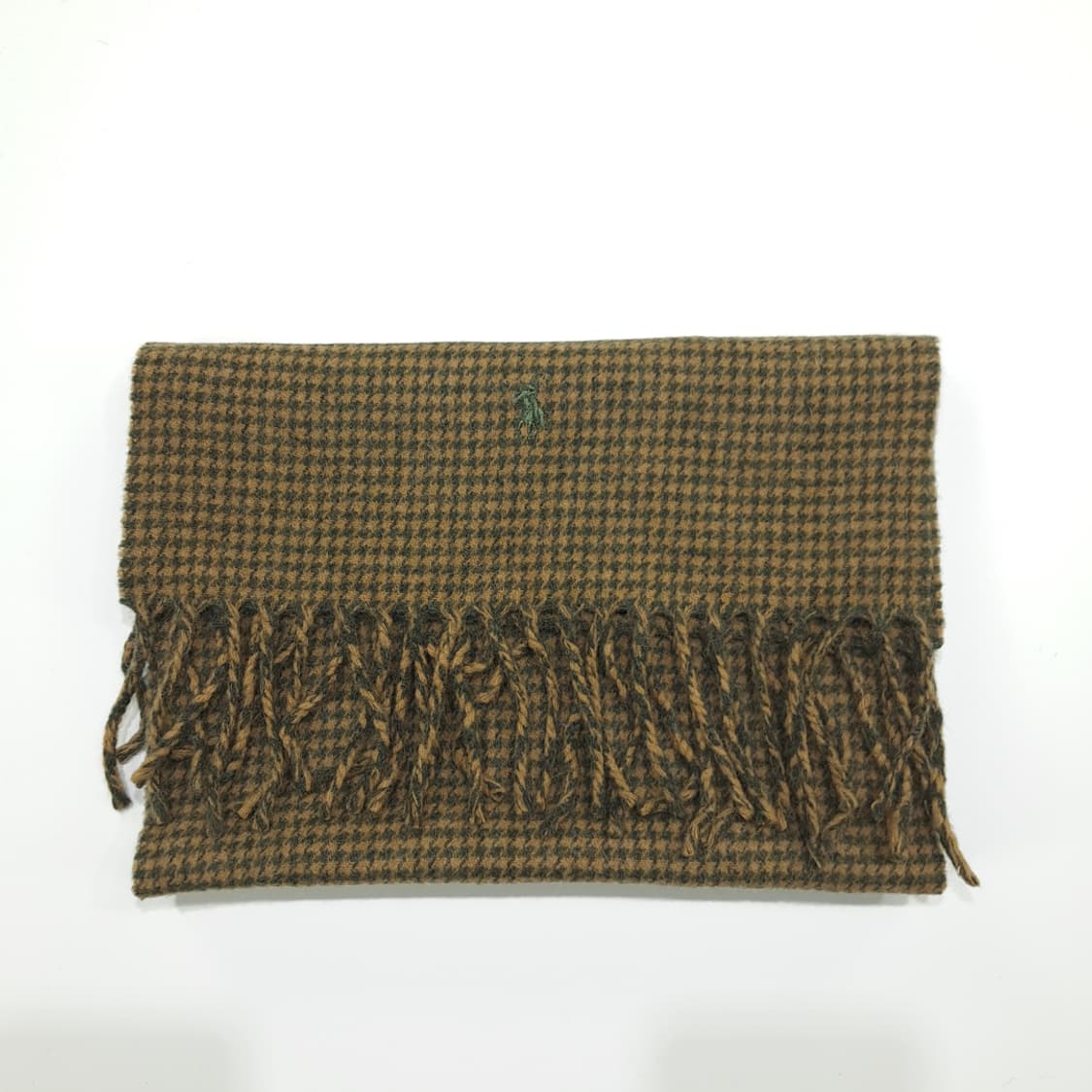 MX364 폴로 랄프로렌 100% 램스울 올리브그린 하운드투스 머플러 상품이미지7