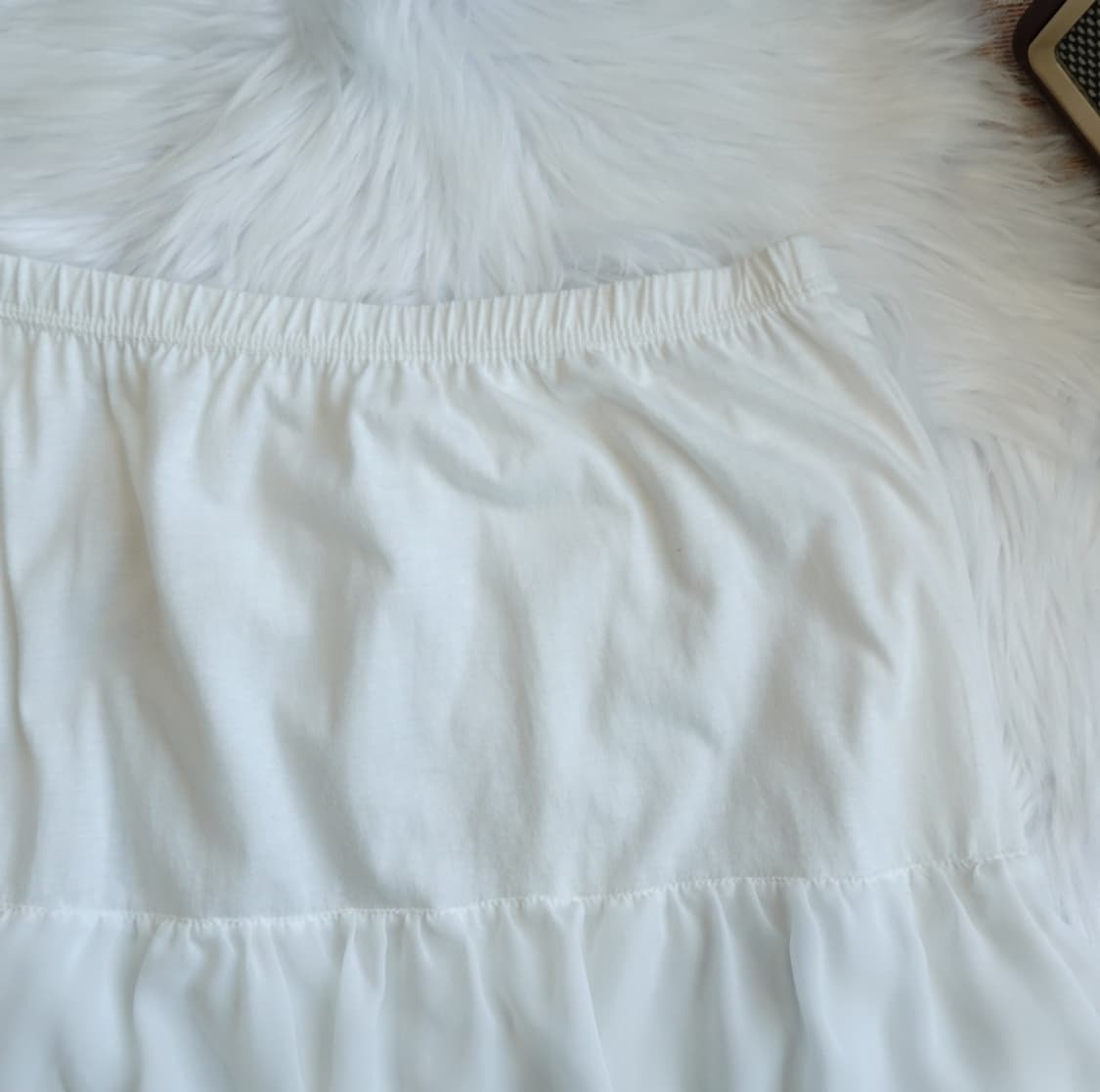 화이트 캉캉 프릴 밴딩 스커트 1886 상품이미지3