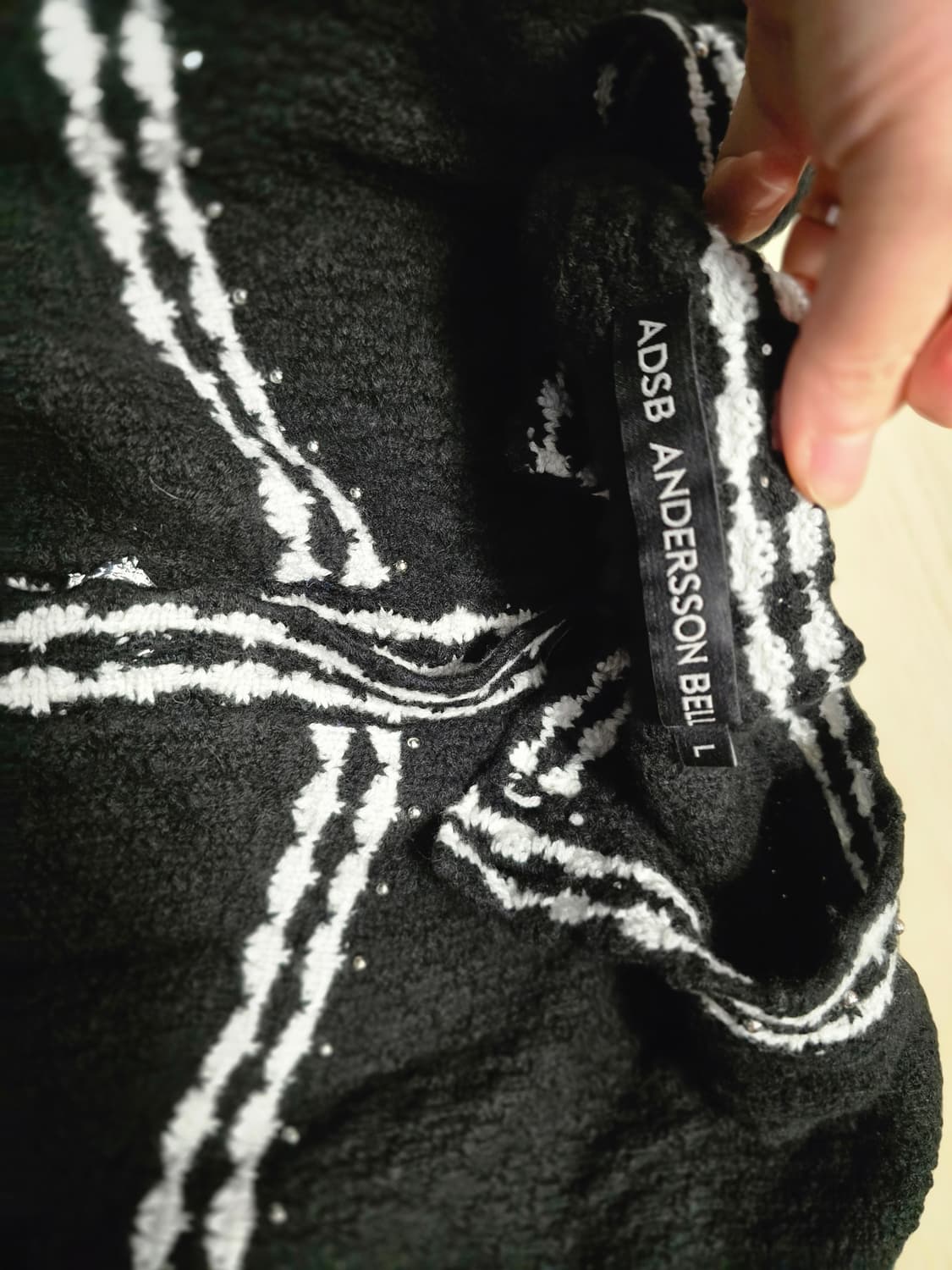 앤더슨벨 블랙 가디건 L 상품이미지3