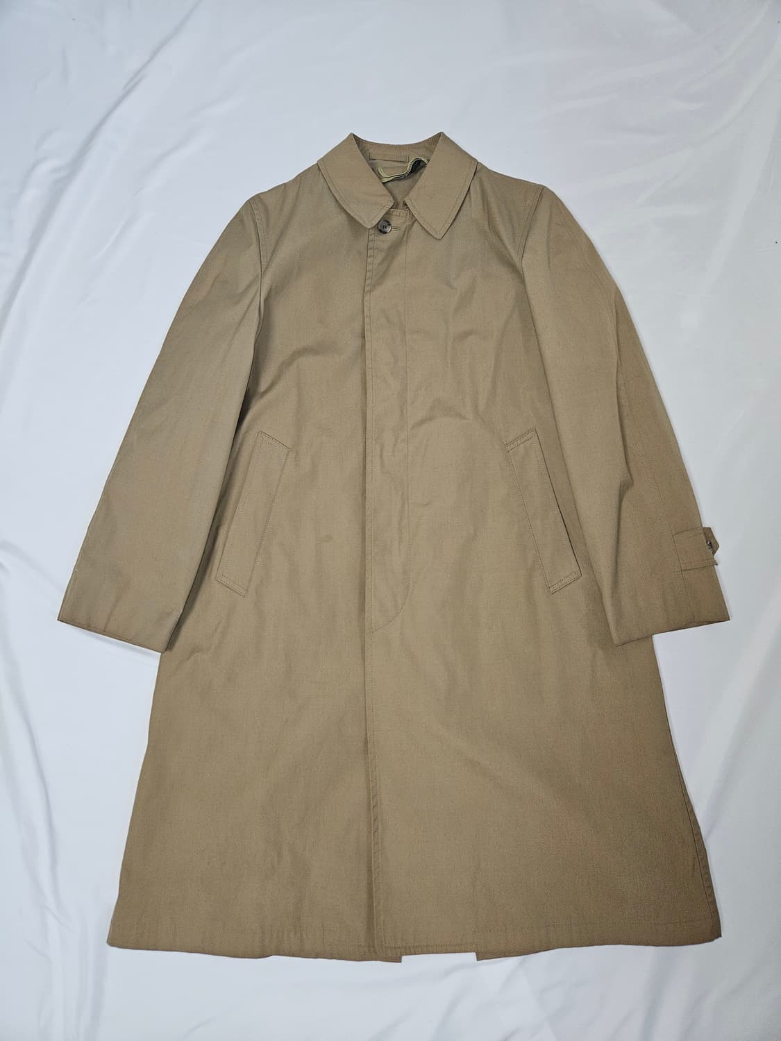 런던포그 히든버튼 싱글 트렌치코트 빈티지 베이지 국내 M 상품이미지1
