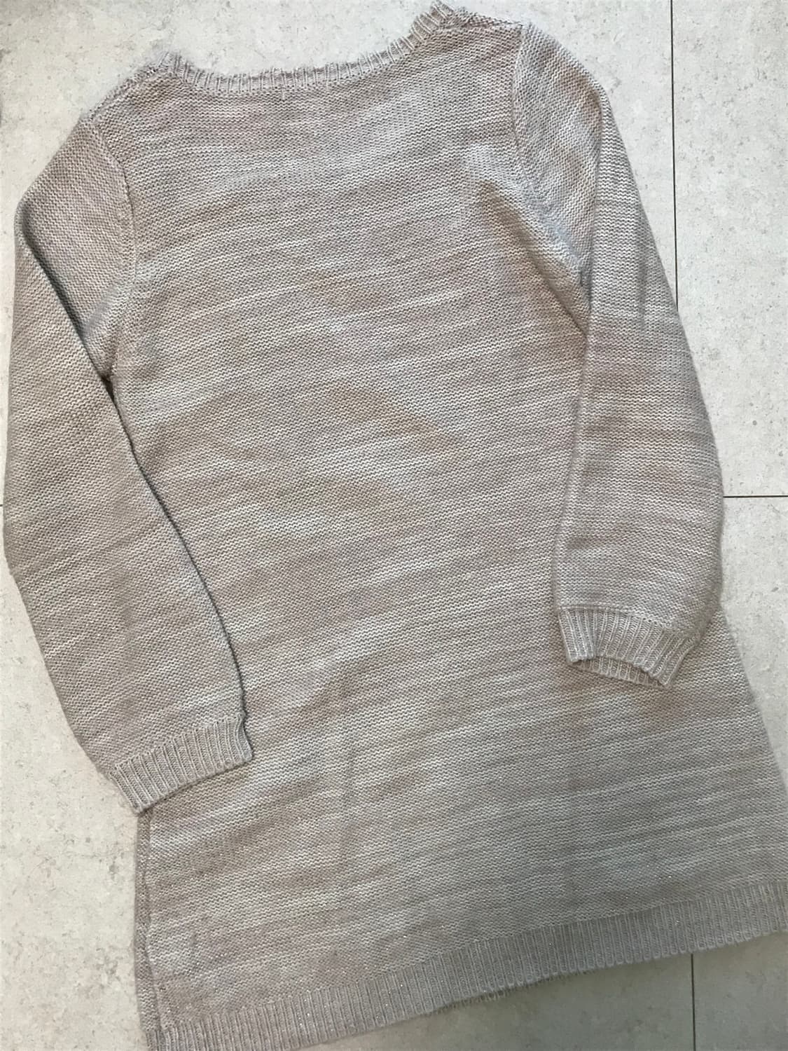 빈티지 대장 라떼갸루 모리걸 베이비핑크 꽈배기 롱니트 상품이미지5