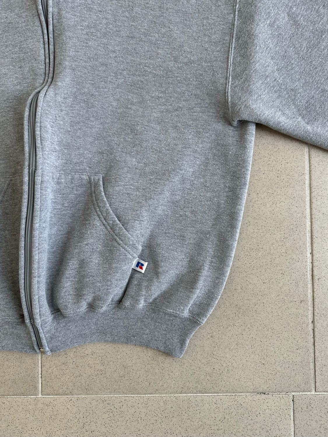 90s 빈티지 러셀 후드집업 그레이 L 상품이미지3