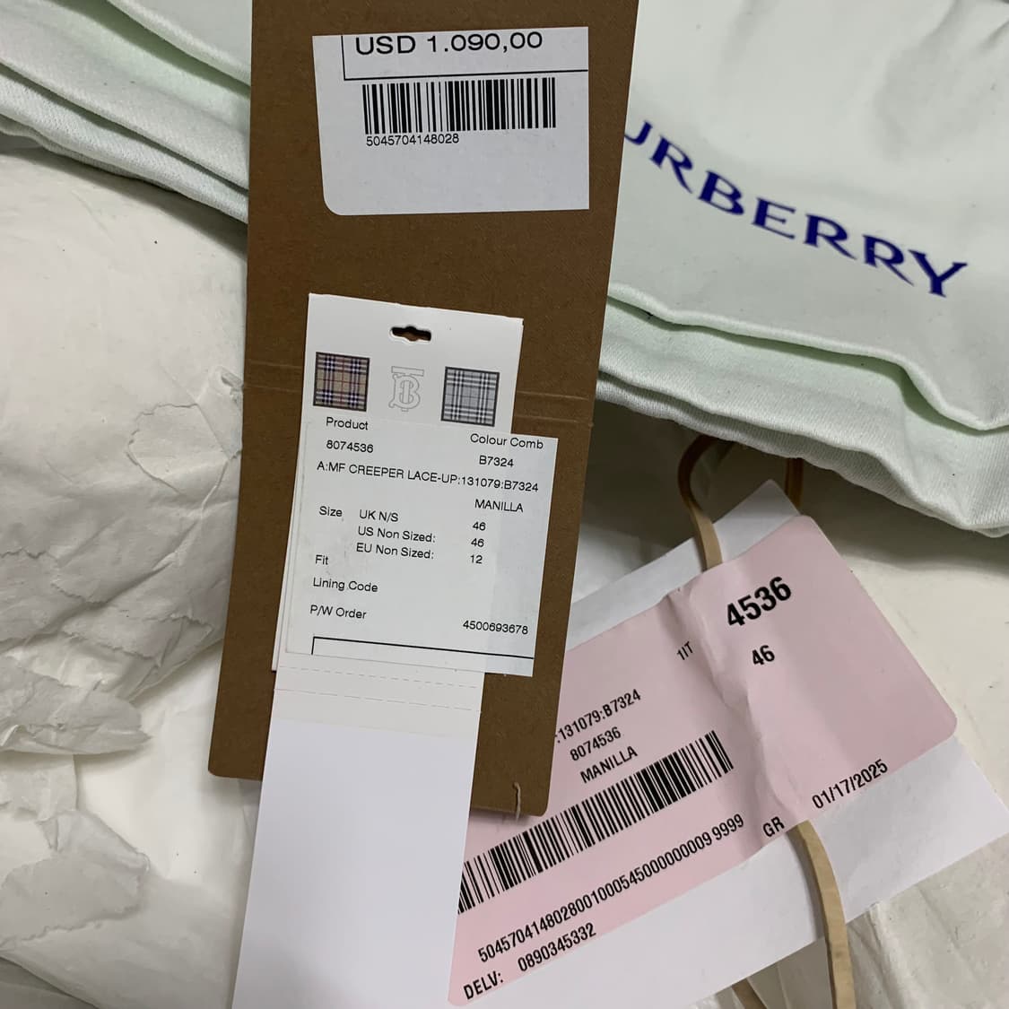 버버리 누벅 크리퍼 슈즈 46사이즈 상품이미지8