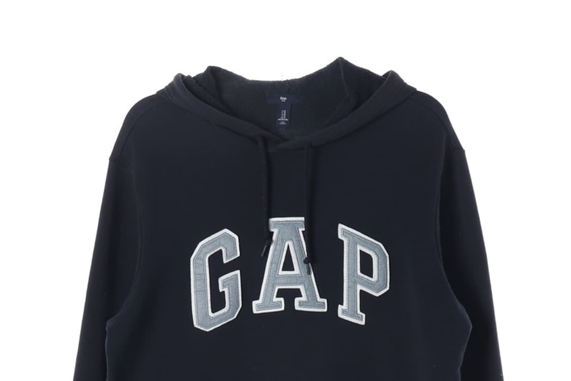 GAP 오리지널 빅로고 아치형 후드티 네이비 M 상품이미지3