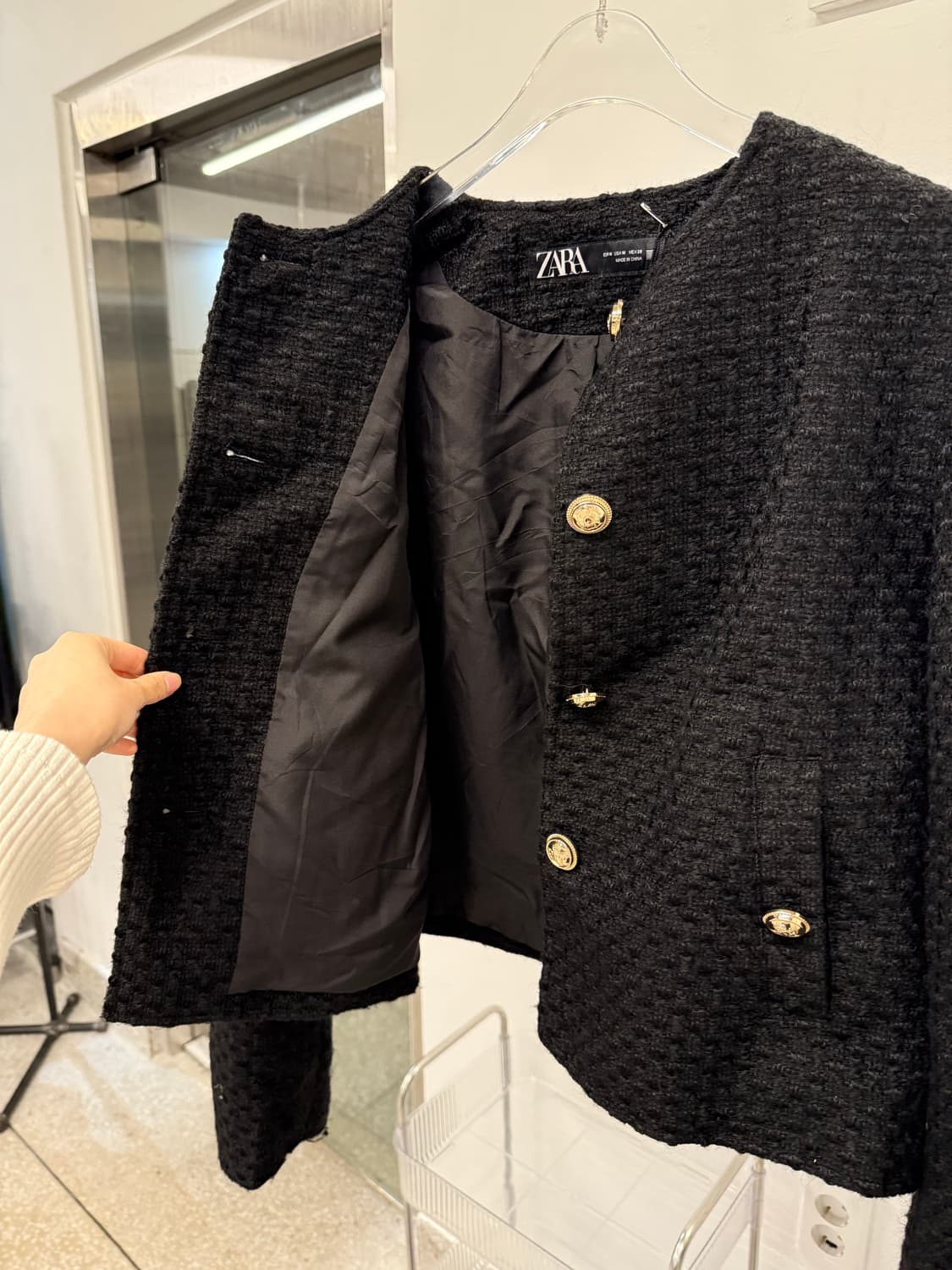 ZARA Black tweed blazer  상품이미지6