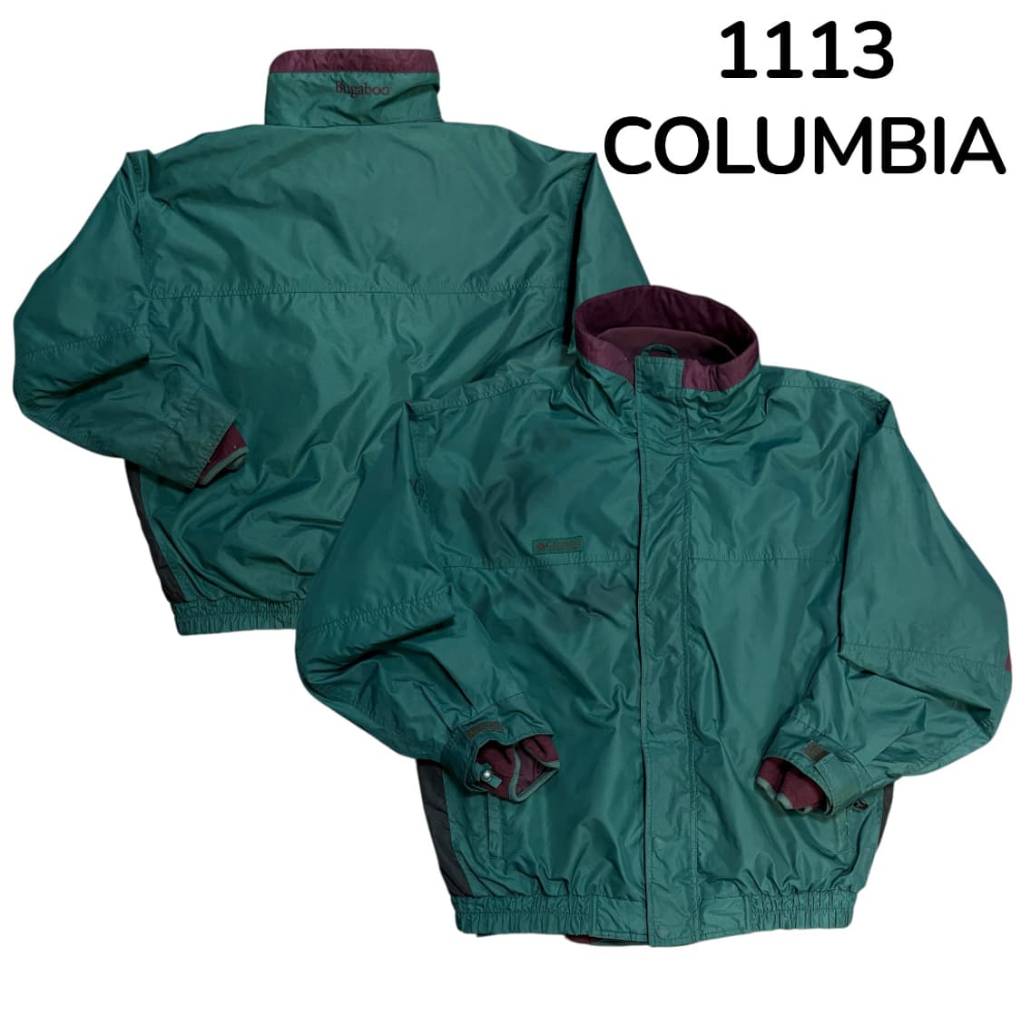 90s 콜롬비아 재팬 그린 나일론 자켓 등산 바람막이 점퍼 XL 상품이미지1