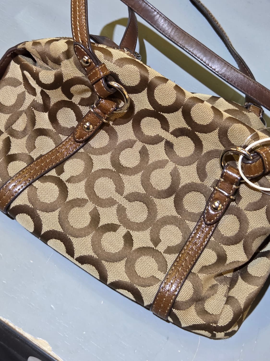 Coach 코치 패턴 브라운 토트백 숄더백 상품이미지1