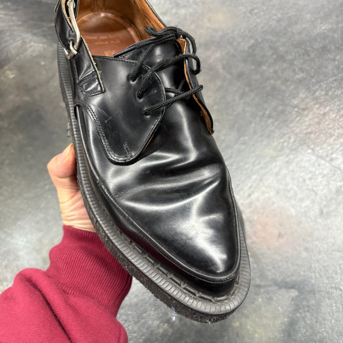 (255)꼼데가르송x조지콕스 콜라보 블랙 더비슈즈 상품이미지2