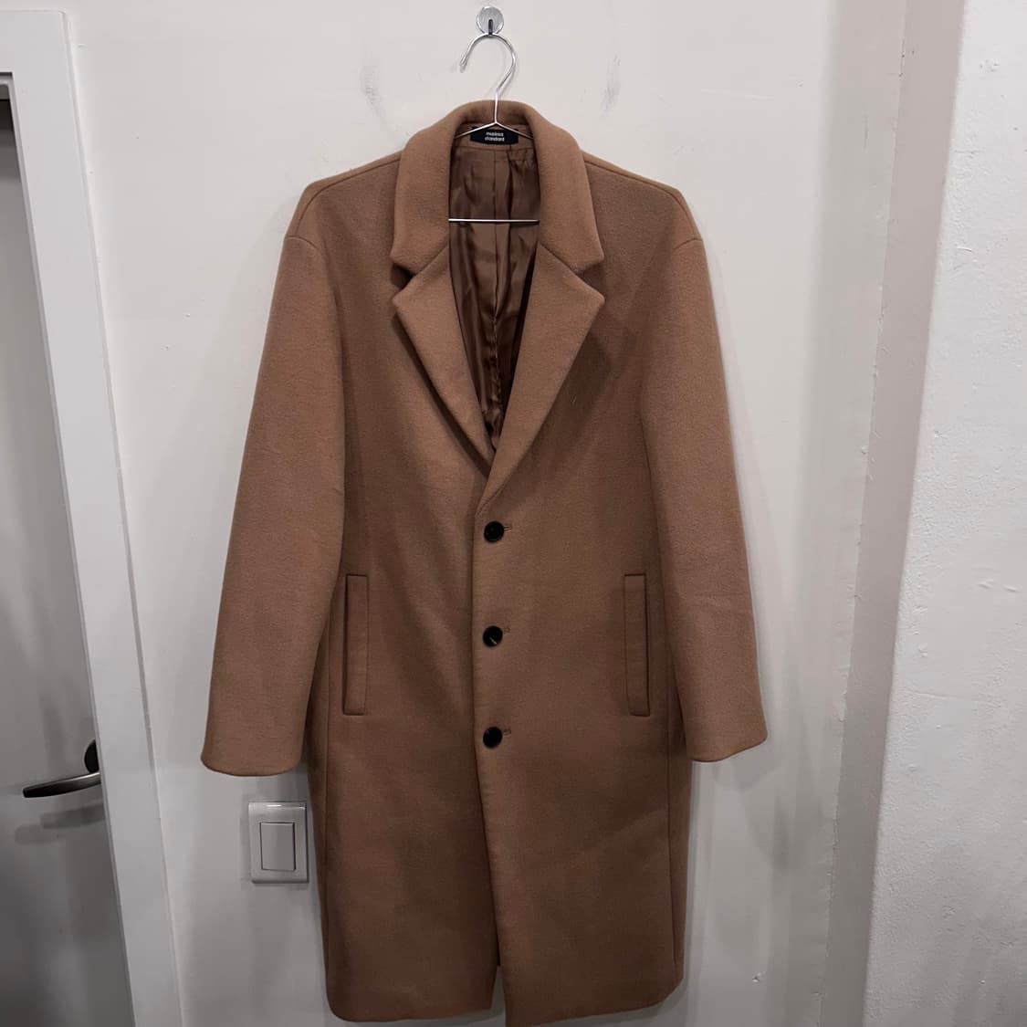 무신사스탠다드 울 모직 카라 베이직 롱코트 상품이미지2