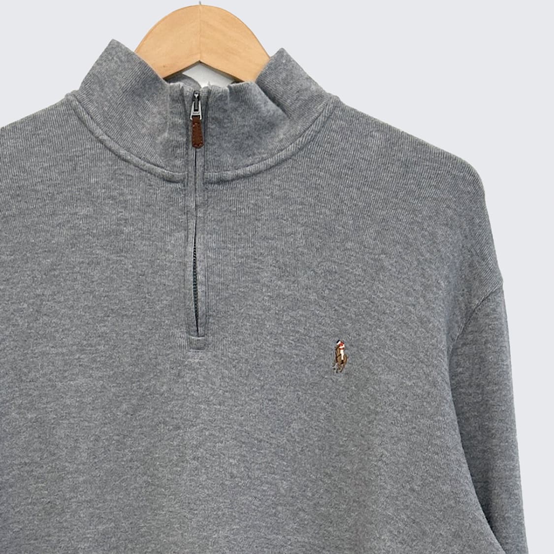 폴로 랄프로렌 코튼 멀티 포니 반집업 니트 스웨터 남성 XL 상품이미지2