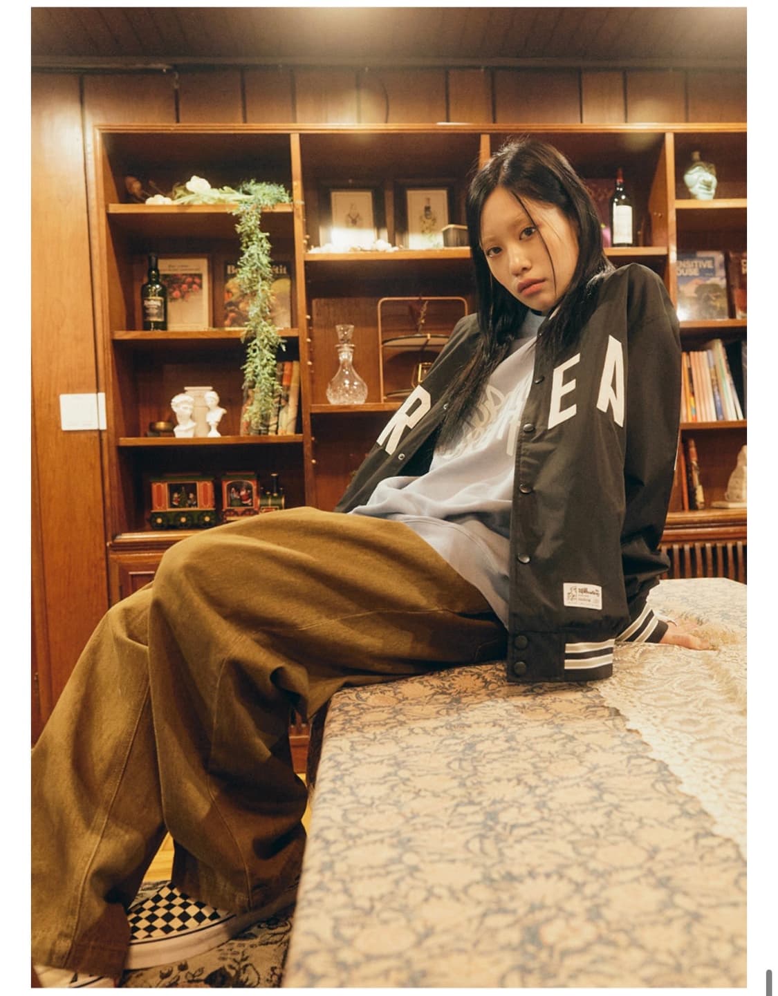 브라운브레스 빈티지 워싱 패치 와이드 브리운 데님 팬츠 M 상품이미지5