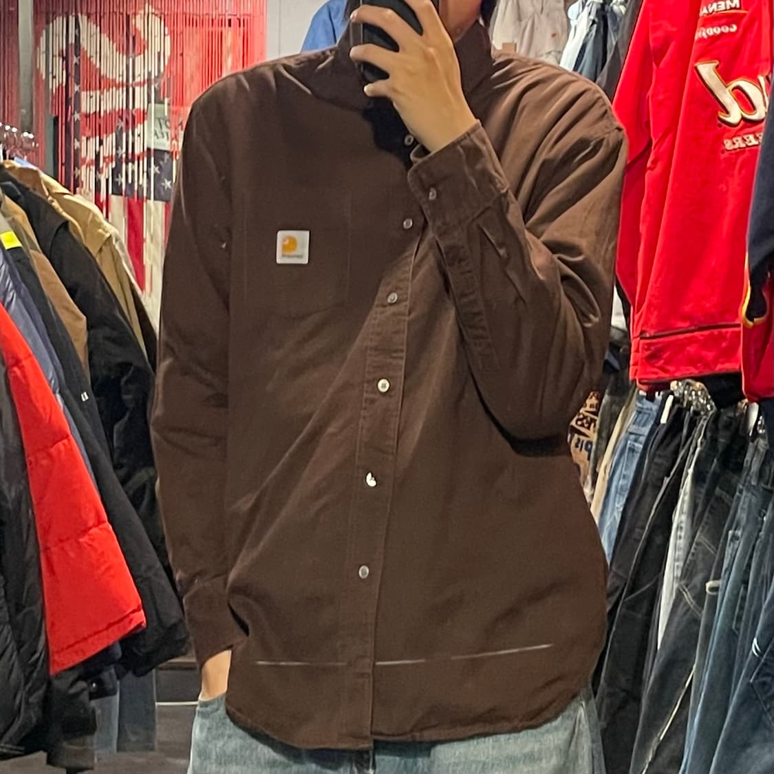 [IM] carhartt 칼하트 브라운 긴팔셔츠 상품이미지3
