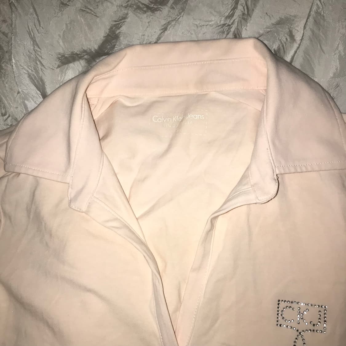 Calvin klein 캘빈클라인 딸기우유 큐빅 카라티 상품이미지3