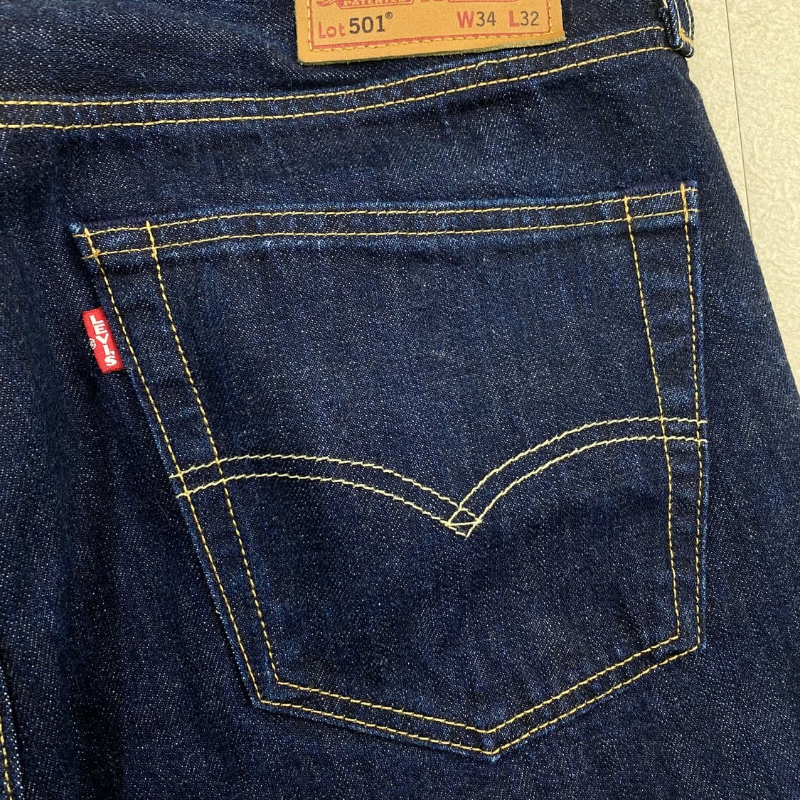 리바이스 프리미엄 빅E 501 진청 데님 진(34) 상품이미지6