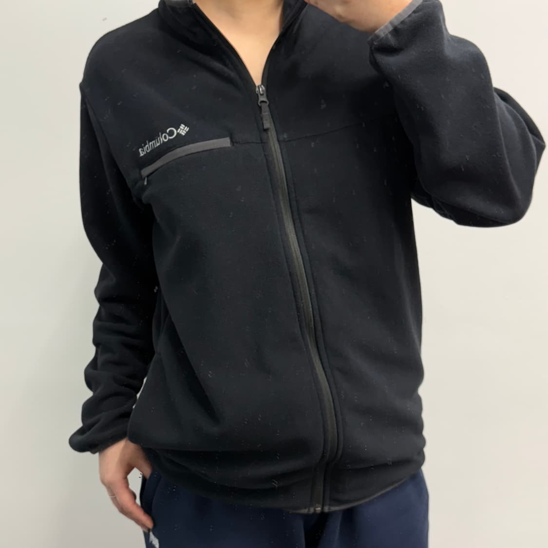 [M] 컬럼비아 블랙 플리스 집업 상품이미지2