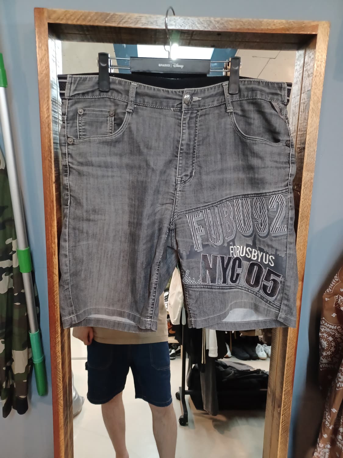 후부 흑데님 반바지 xl 상품이미지1