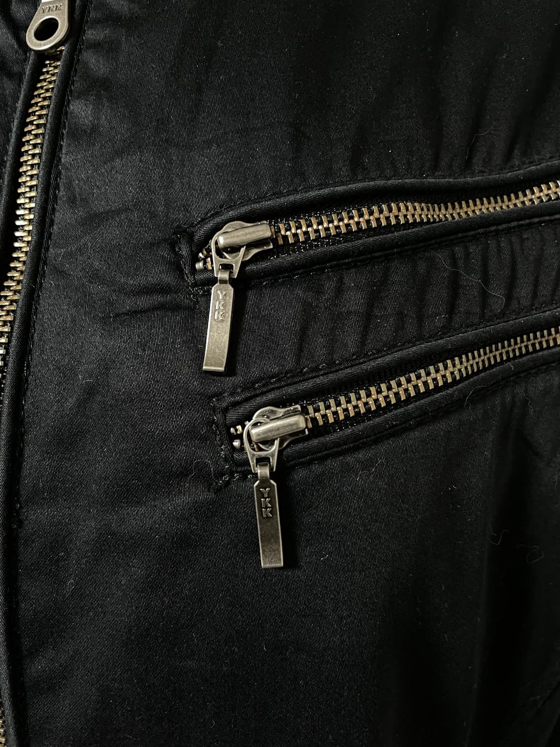 하이넥 사선 투지퍼 디테일 코튼집업 라이더락시크유니섹스ekam 00s 상품이미지6