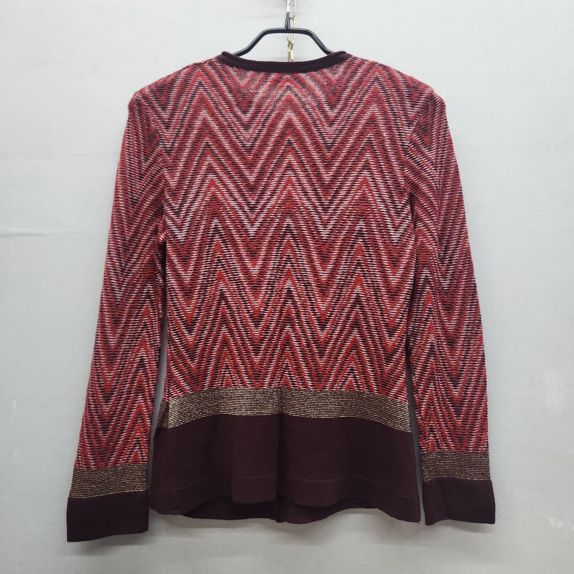 미쏘니 시그니처 지그재그 패턴 빈티지 가디건 S 상품이미지4